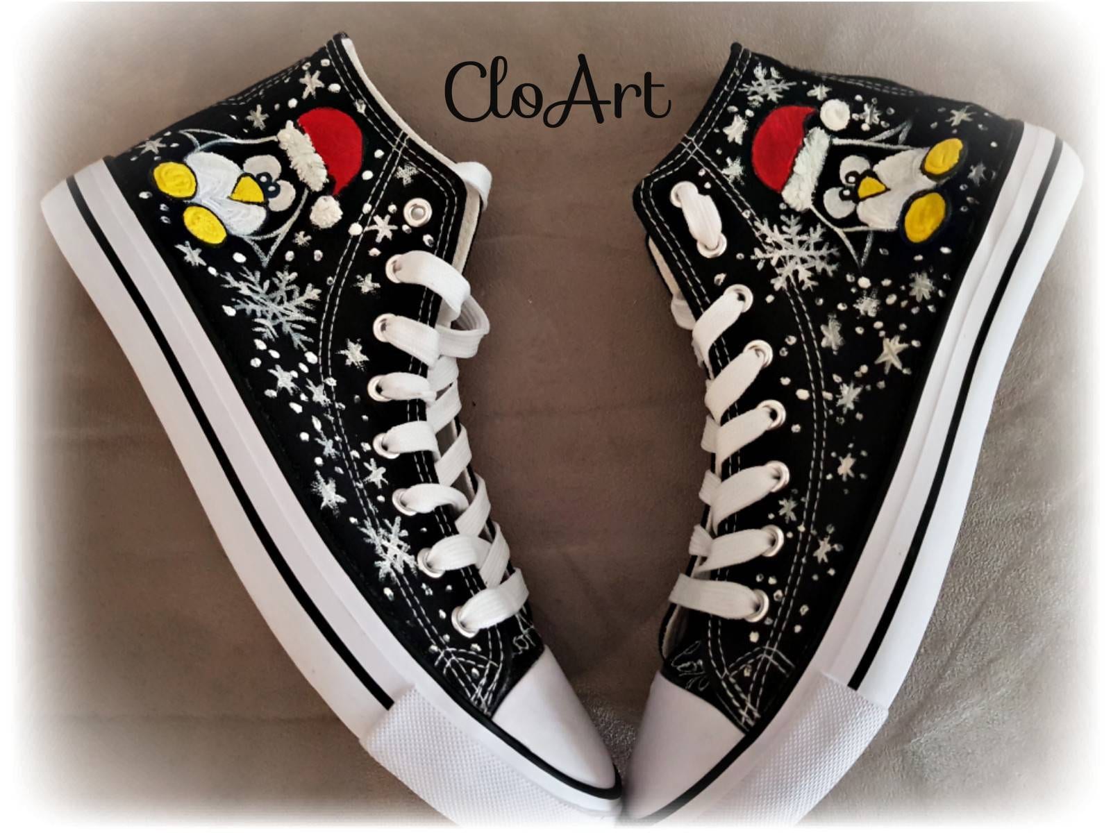 Weihnachten Pinguine Turnschuhe Personalisierte Weihnachtsgeschenk Geschenk Für Sie Ihn Pinguin Weihnachten Pinguine Turnschuhe Personalisierte Weihnachtsgeschenk Geschenk Für Sie Ihn Pinguin von CloArtHandmade