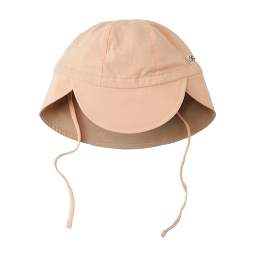 Cloby CBY-SH3-PSSB Sonnenhut mit Nackenschutz - wendbar - UV-Schutz (UPF 50+) - Peachy Summer/Sandy Beach beige (Gr. 18-36 Monate) von Cloby