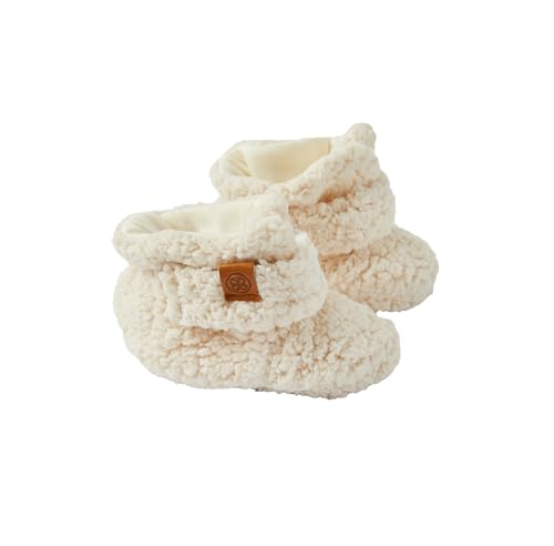 Cloby CBY-TB0-OW Babyschuhe Teddyfell weiß (0-6 Monate) von Cloby