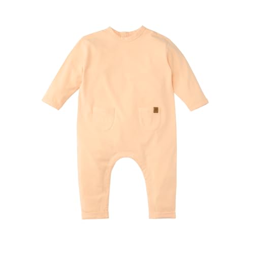 Cloby CBY-UVON1-PS Onesie/Strampler mit UV-Schutz (UPF 50+) - Peachy Summer/aprikose (Gr. 80) von Cloby