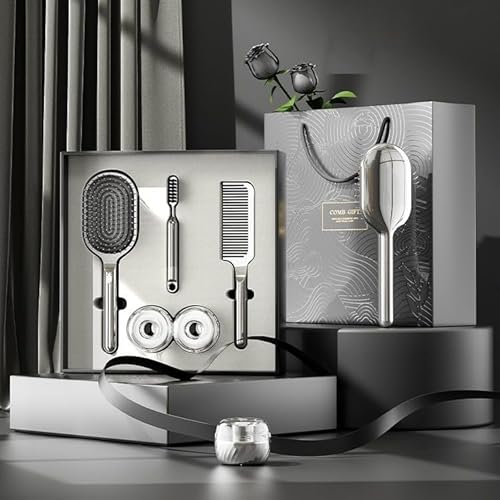 Premium 3-teiliges Kamm-Geschenkset mit Geschenkbeutel – Professionelle ABS-Haarkämme für Männer & Frauen | Breiter Zahn, feine Zähne & Schwanzkamm | Styling, Pflege & Entwirren Kit Premium 3-teiliges Kamm-Geschenkset mit Geschenkbeutel – Professionelle ABS-Haarkämme für Männer & Frauen | Breiter Zahn, feine Zähne & Schwanzkamm | Styling, Pflege & Entwirren Kit von ClockUniverse