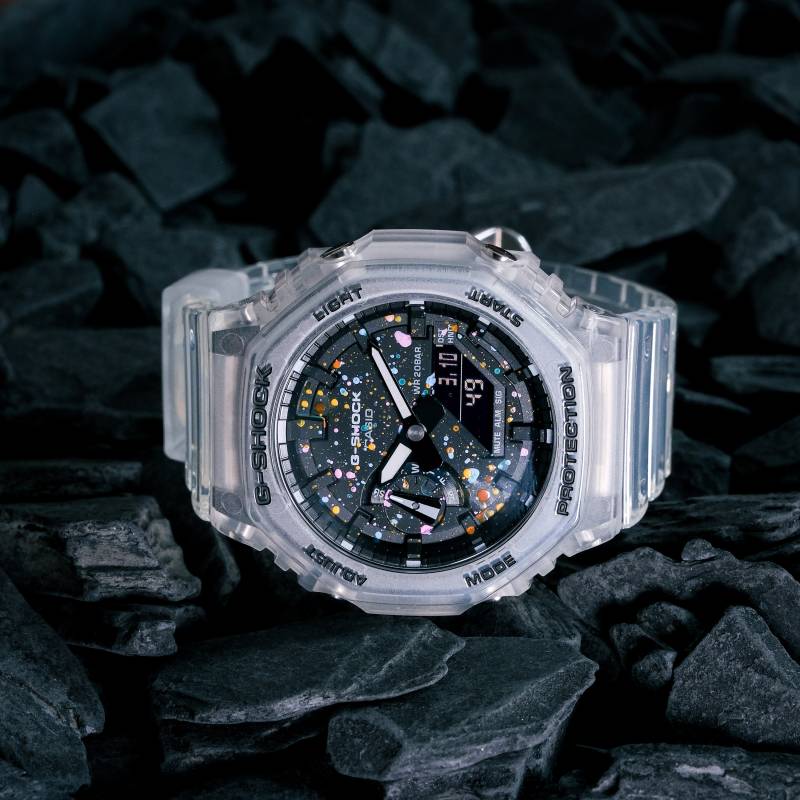 Casio Ga2100 Skelett - Streubild Handbemalt von ClockworkCustomsShop