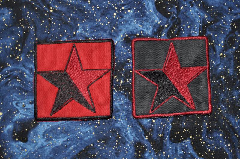 Rot Und Schwarz Anarchy Stern Gestickter Aufnäher - Auf Schwarzer Oder Roter Leinwand Punk Anarchismus Anarchist von ClockworkQuasar
