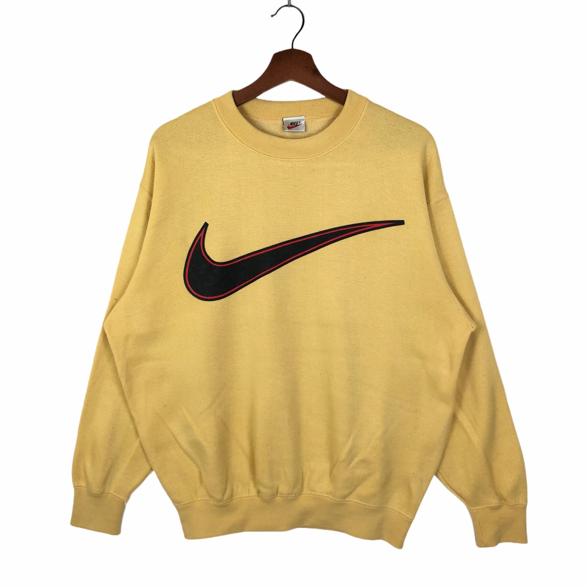 Vintage 90Er Jahre Nike Sweatshirt Stickerei Swoosh Größe Medium von ClockworkThriftStore