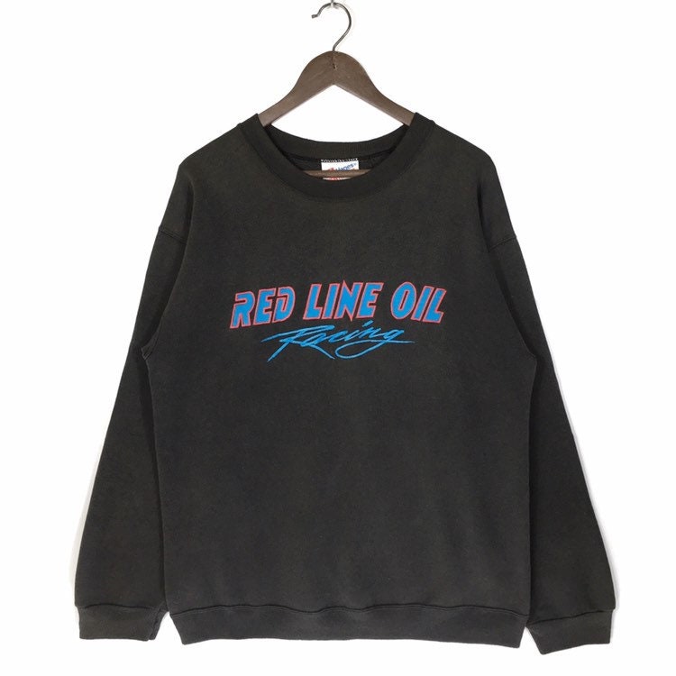 Vintage 90Er Jahre Red Line Oil Racing Sweatshirt Vintage 90Er Jahre Red Line Oil Racing Sweatshirt von ClockworkThriftStore