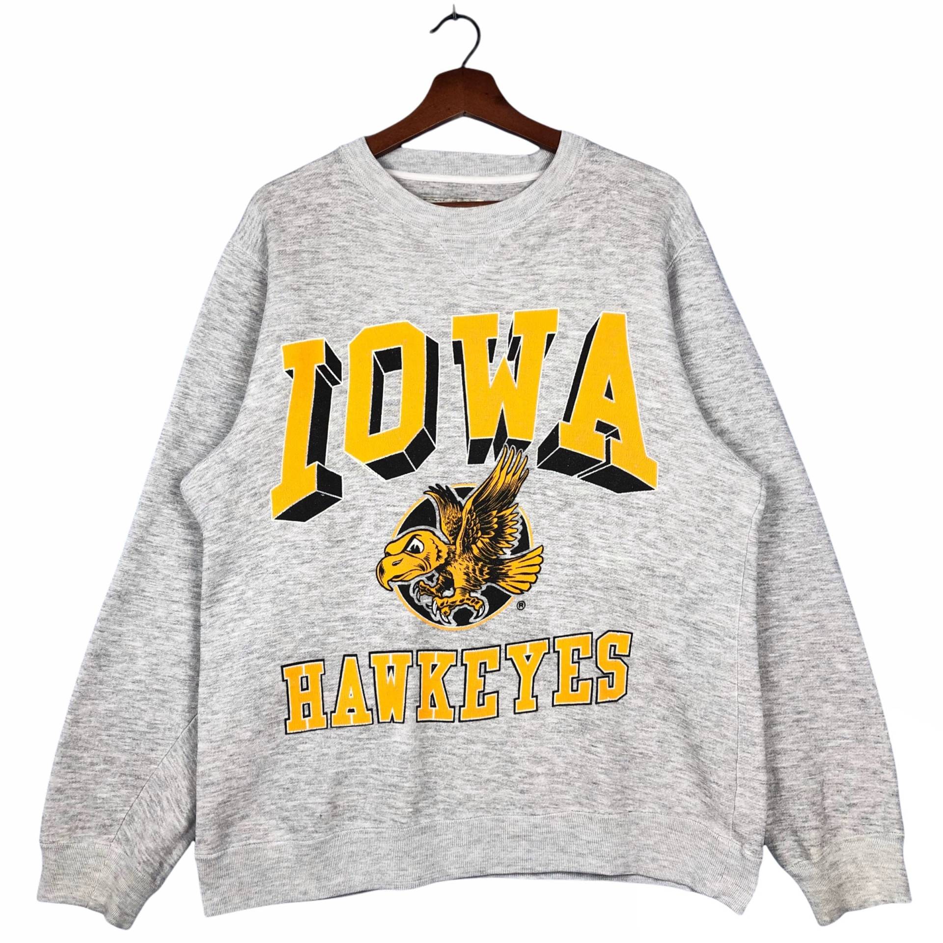 Vintage 90Er Jahre Universität Von Iowa College Football Sweatshirt Großes Logo Hawkeyes von ClockworkThriftStore