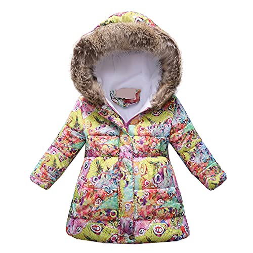 Baby Girls Parka Jacket Kids Winter Thick Warm Hooded Windproof Coat Outwear Jacket Clothes Trendy Outwear A-21 von Clode