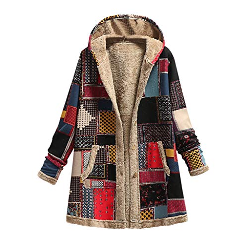 Women Vintage Coat Outwear Warm Cardigan Print Vintage Coats With Pockets Hooded Winter Coat Fashion Clothes Birthday Gifts A-209 von Clode