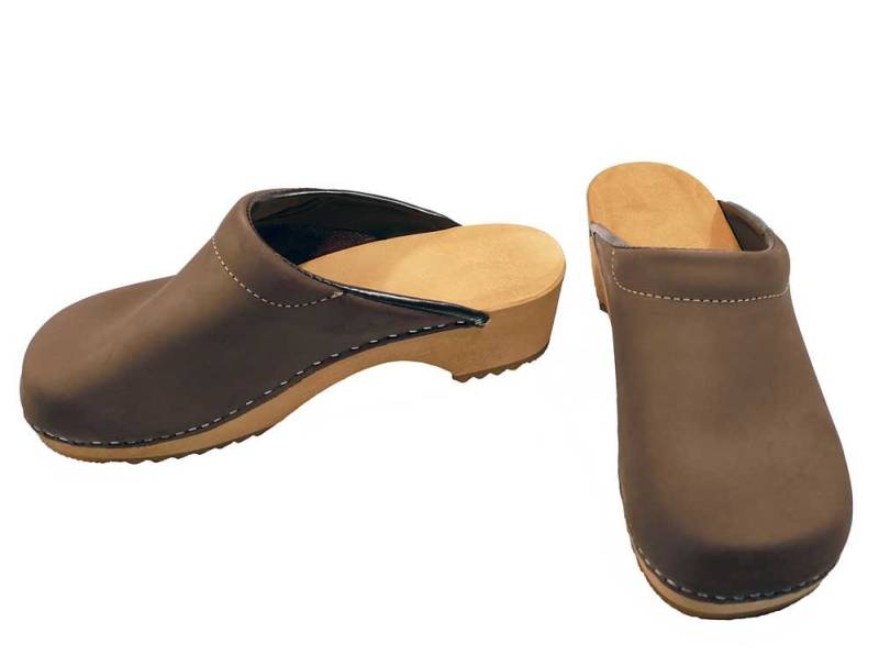 Nubuk Clogs Braun Nubuk Clogs Braun von Clogshop