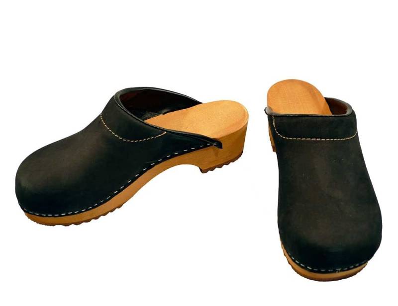 Nubuk Clogs Schwarz von Clogshop