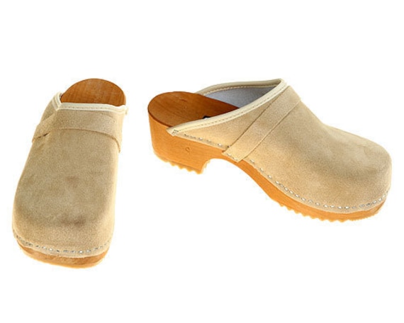 Wildleder Clogs Beige Wildleder Clogs Beige von Clogshop