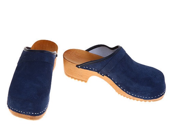 Wildleder Clogs Blau Wildleder Clogs Blau von Clogshop