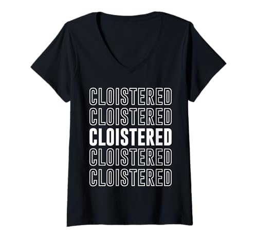 Damen Im Kloster T-Shirt mit V-Ausschnitt von Cloistered Apparel