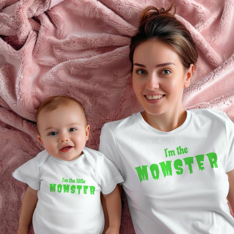 Mama Und Ich Halloween-T-Shirt Set Kleinkind Passend Ich Bin Der Momster Little von ClootApparel