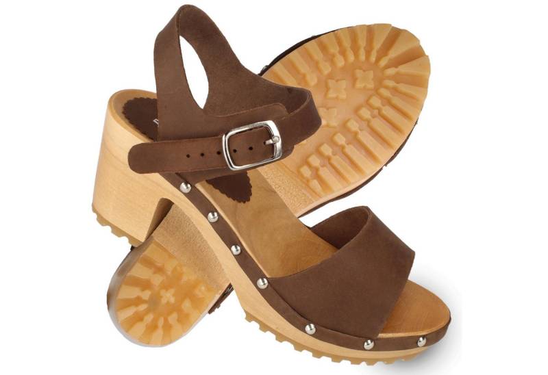 Cloque Boldog offene Damen Clogs mit Holzabsatz Clog (1 Paar) Zum Schlupfen von Cloque