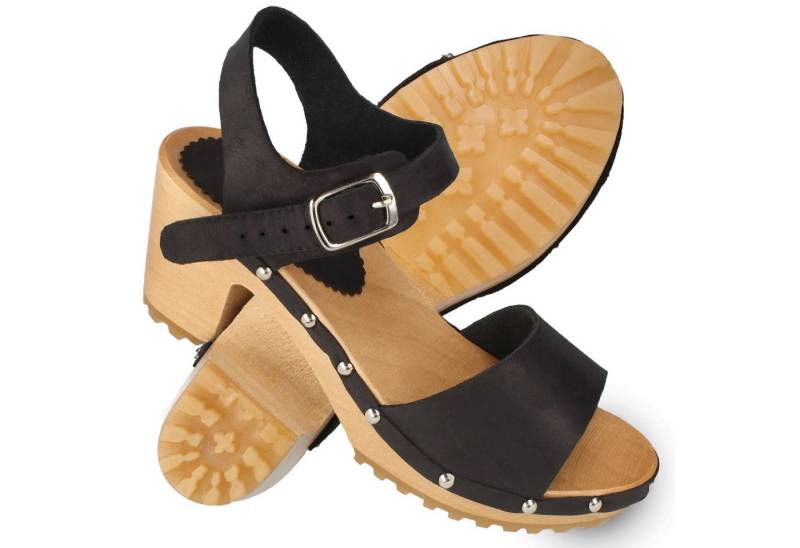Cloque Boldog offene Damen Clogs mit Holzabsatz Clog (1 Paar) Zum Schlupfen von Cloque