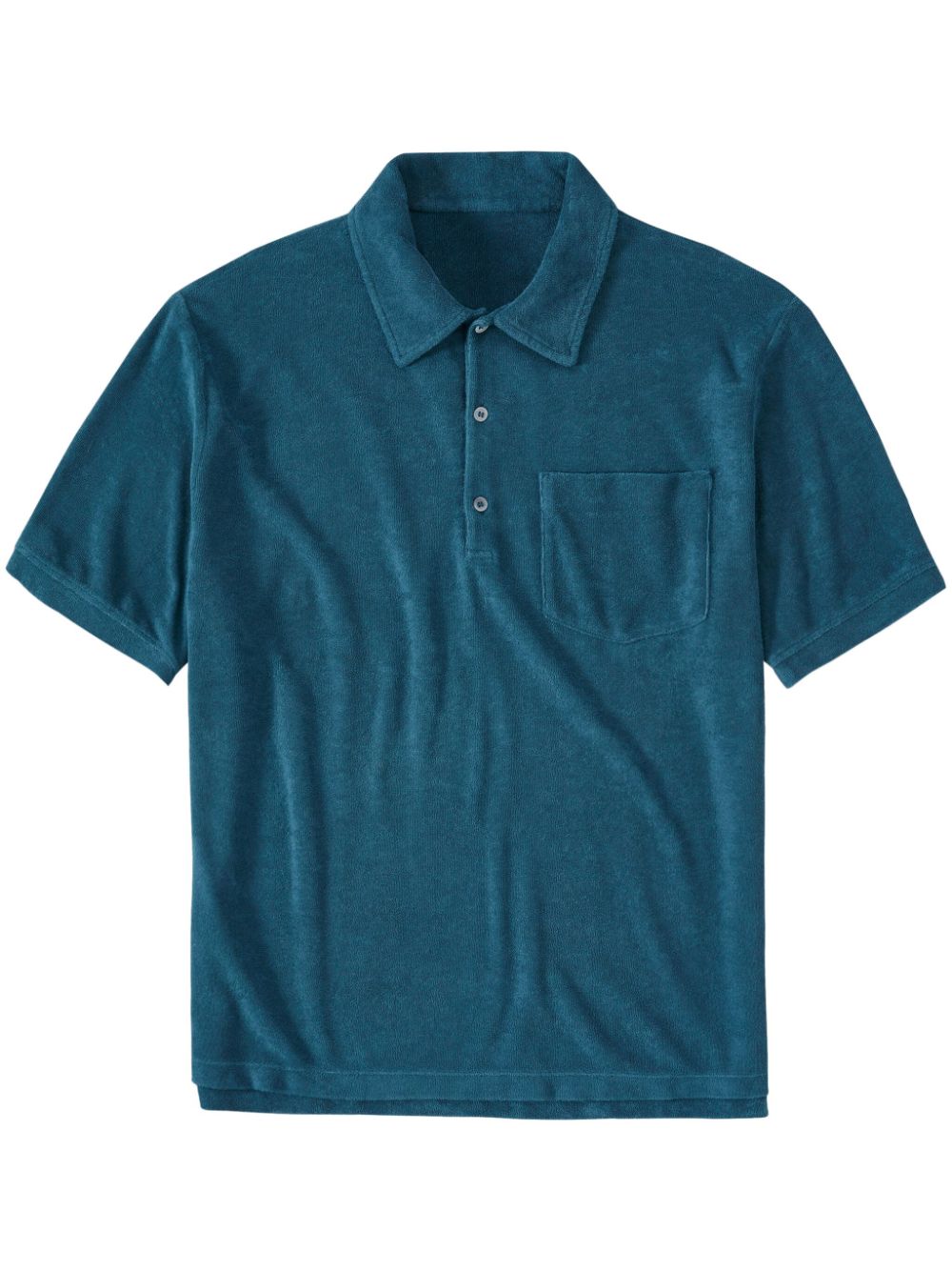 Closed Frottee-Poloshirt mit Logo-Stickerei - Blau von Closed