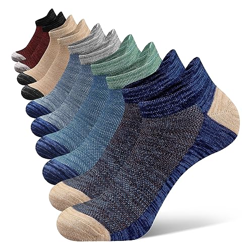 Closemate 5 Paar Sneaker Socken Herren Damen Kurze Sportsocken Baumwolle Atmungsaktiv Laufsocken (Mehrfarbig1,Größe M) von Closemate