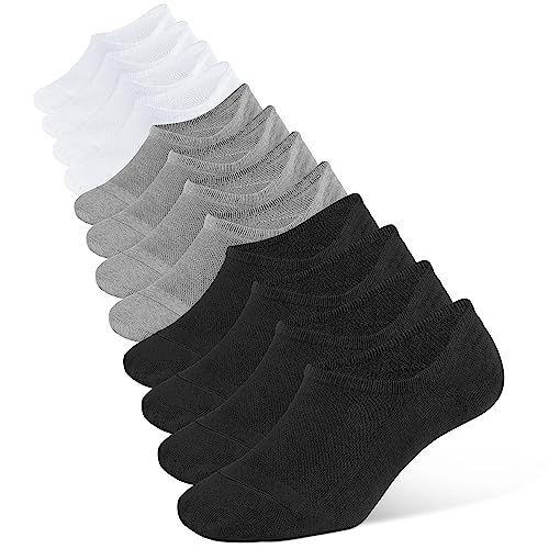 Closemate Sneaker Socken Herren Füßlinge 6 Paar Footies Unsichtbare Kurze No Show Socken (2Schwarz2Weiß2Grau, 38-43) von Closemate