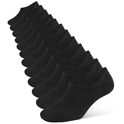 Closemate Sneaker Socken Herren Füßlinge 6 Paar Footies Unsichtbare Kurze No Show Socken (6Schwarz, 44-48) von Closemate