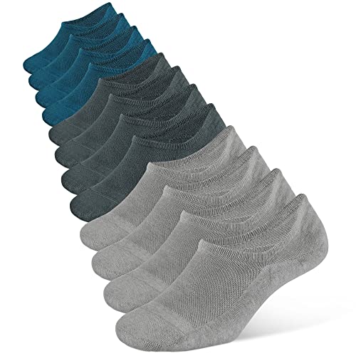 Closemate Sneaker Socken Herren Füßlinge 6 Paar Footies Unsichtbare Kurze No Show Socken (2Blau2Grau2Dunkelgrau, 38-43) von Closemate