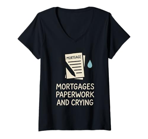 Damen Hypothekenmakler, Kreditsachbearbeiter, Humor, Pride, Real Estate Life T-Shirt mit V-Ausschnitt Damen Hypothekenmakler, Kreditsachbearbeiter, Humor, Pride, Real Estate Life T-Shirt mit V-Ausschnitt von Closer Coffee Therapist Gift Mortgage Finance Work