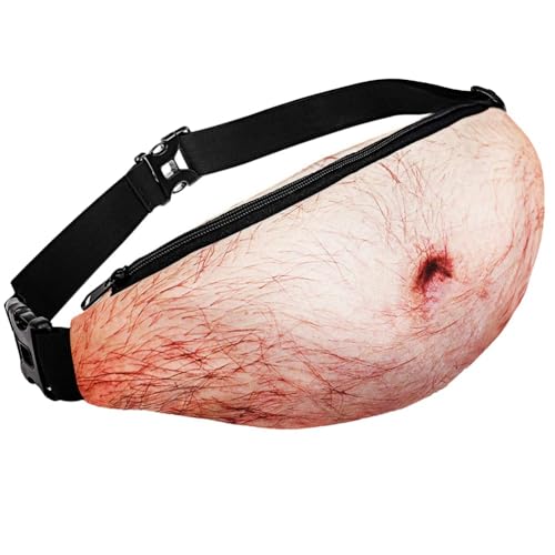 Closer 3D-Männer-Bierbauch-Hüfttaschen, 3D-Männer-Bauchtasche, Lustiges Geschenk, wasserdichte Tasche von Closer