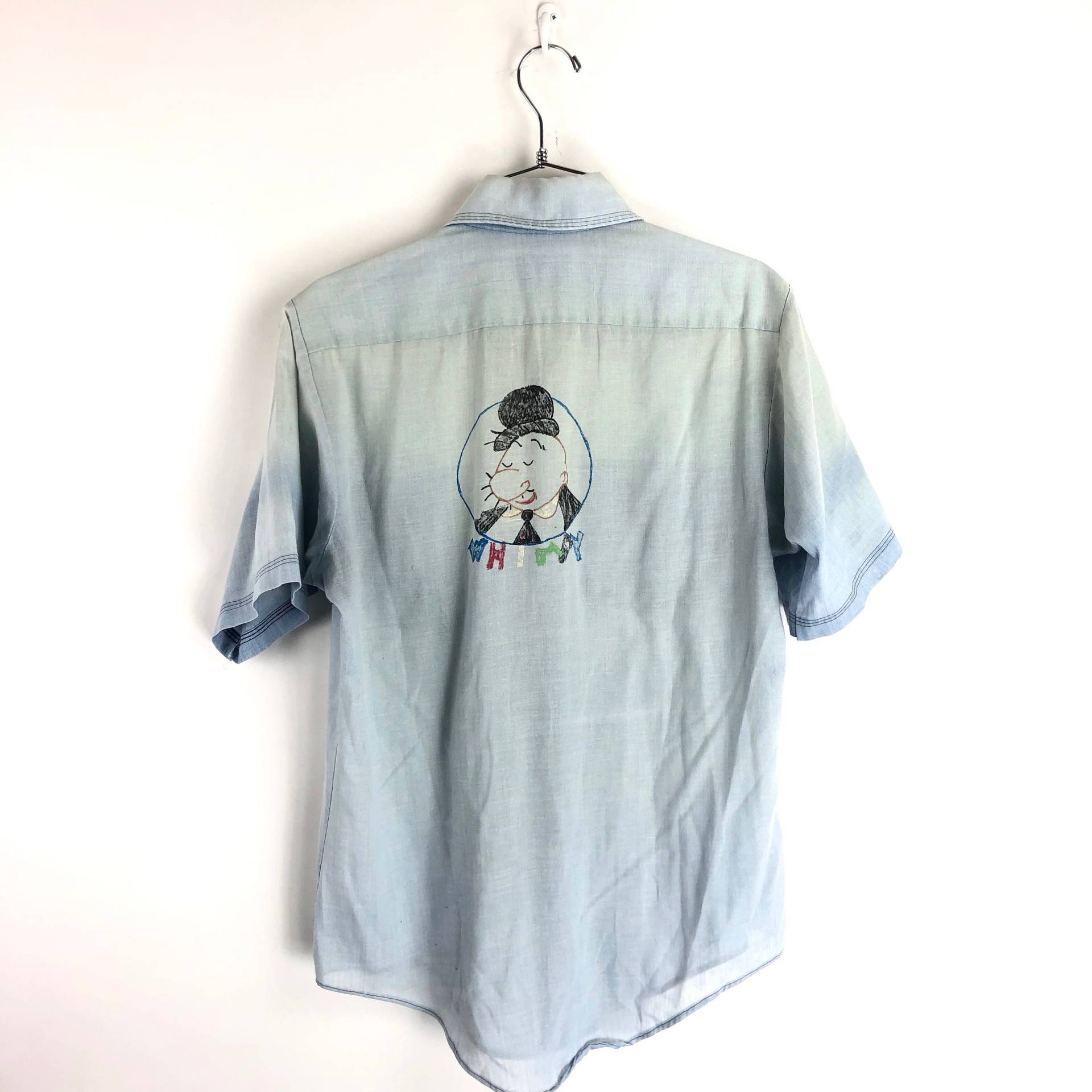Vintage 70S Campus Button Down Whimpy Drawing Sz Medium Mens Popeye M Vintage 70S Campus Button Down Whimpy Drawing Sz Medium Mens Popeye M von ClosetEssentialss