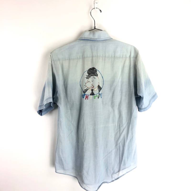 Vintage 70S Campus Button Down Whimpy Drawing Sz Medium Mens Popeye M von ClosetEssentialss