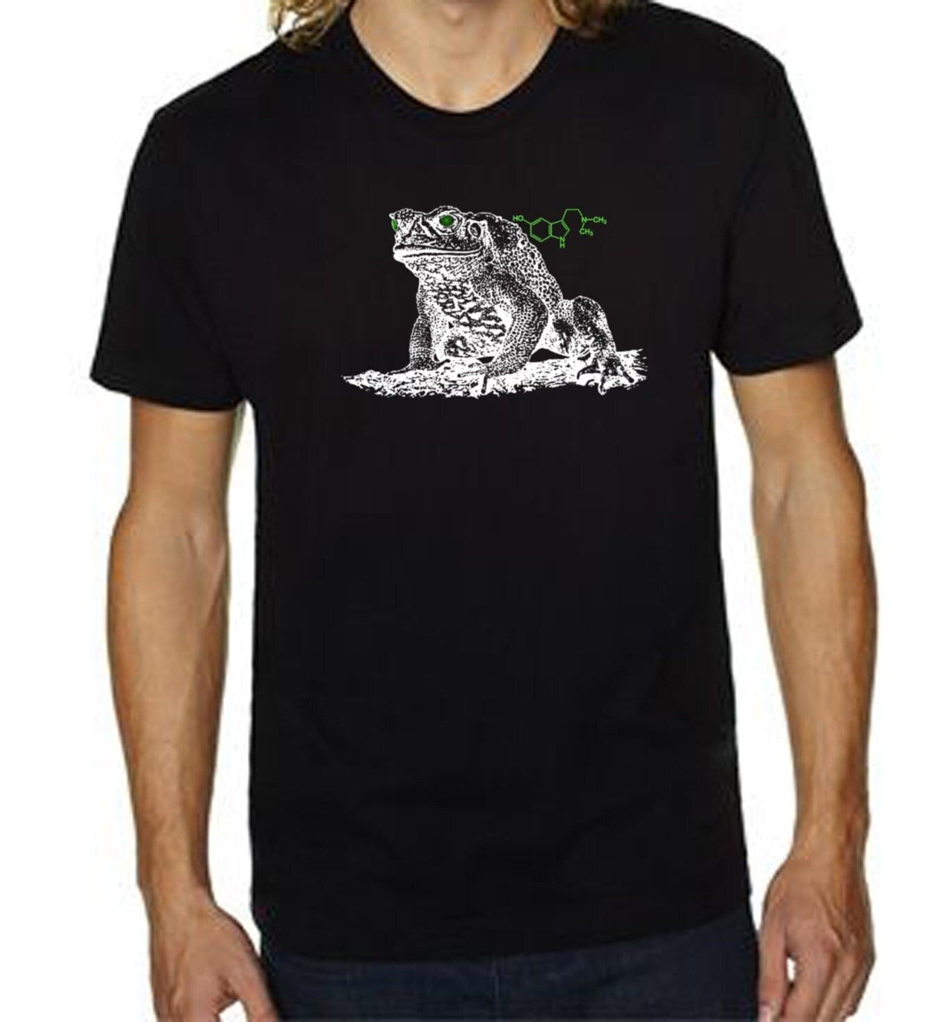 Cane Toad Shirt Bufotenin-Molekul-Grafik-T-Shirt Cane Toad Shirt Bufotenin-Molekul-Grafik-T-Shirt von ClosetOfMysteries