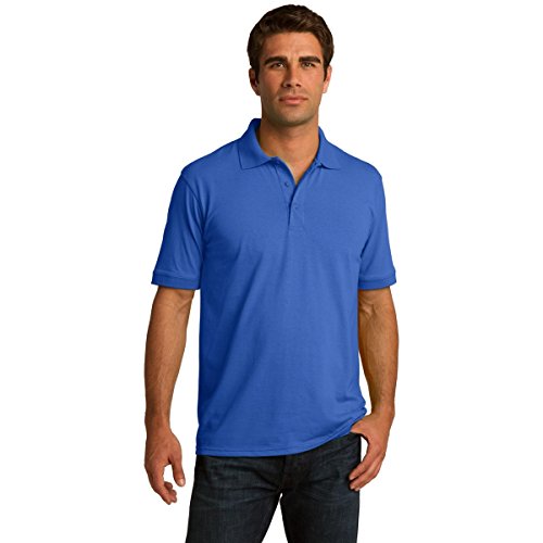Clothe Co. Herren Big and Tall Poloshirt, Herren Tall Polo Kurzarm Performance Baumwollmischung, Königlich (Royal), 4X-Large Hoch von Clothe Co.