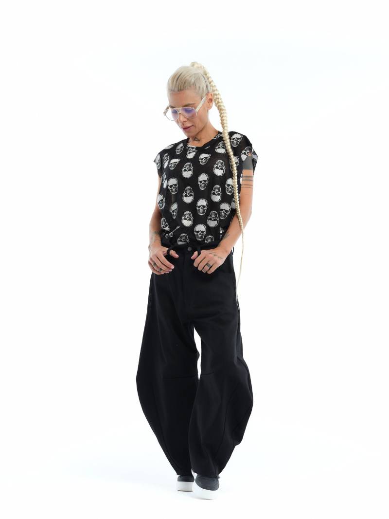 Entspannte Schwarze Jeans Mit Weitem Bein von ClothesByLockerRoom