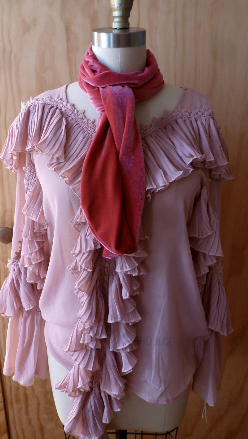 Fuchsia Halstuch/92cm X 10cm Samt 5Er Set Günstiger von ClothingByCheryldine