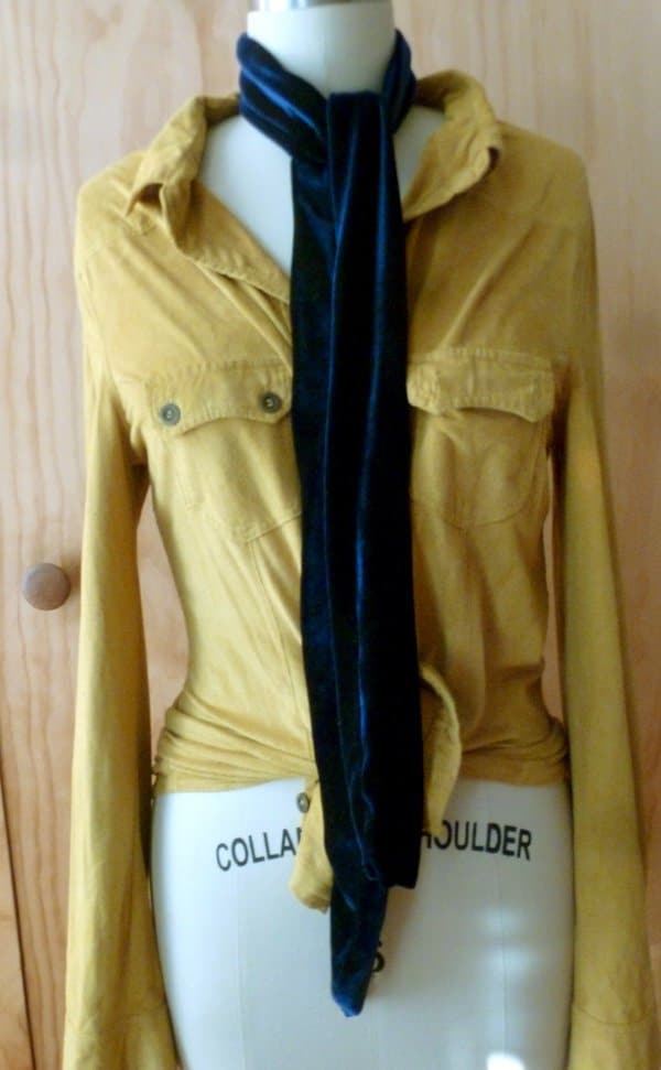 Marineblauer Samtschal /182x10cm/5 Schals /Farben Wählbar Kostenloser Versand von ClothingByCheryldine