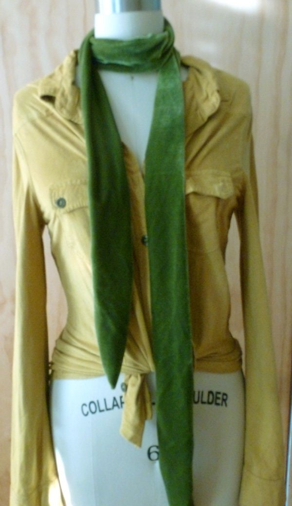 Olivgrüner Samtschal/58x2 1/2 Größenoptionen Verfügbar Olivgrüner Samtschal/58x2 1/2 Größenoptionen Verfügbar von ClothingByCheryldine