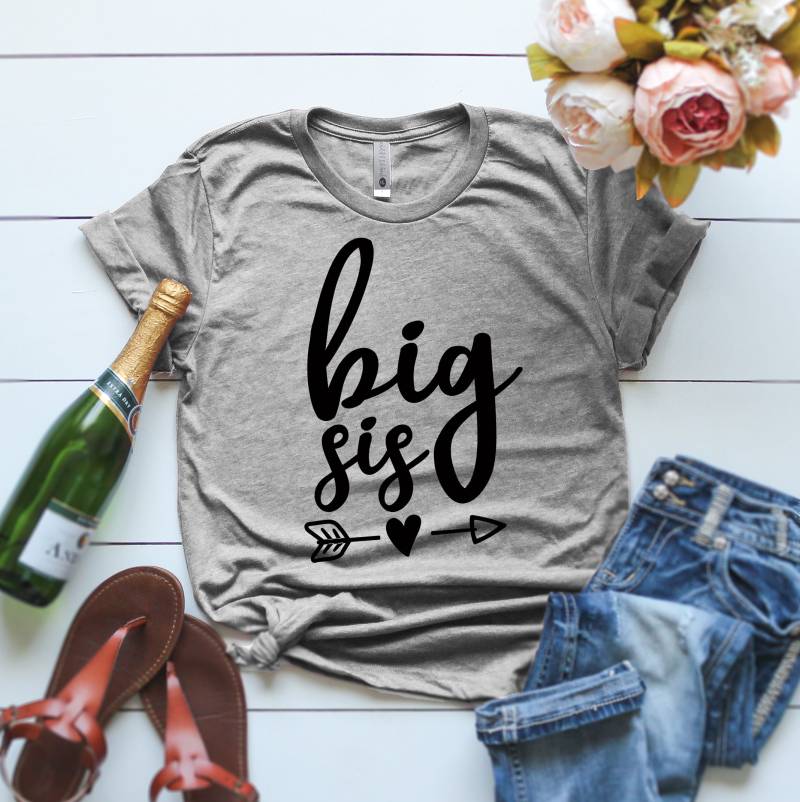 Big Sis Shirt Siblling Große Schwester T-Shirt Geschenk Outfit Mädchen Kleidung Big Sis Große Geschwister von ClothingByShane