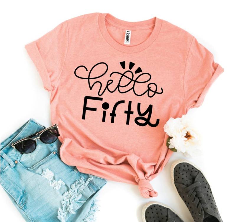 Hello Fifty Shirt - Geburtstag Crew Shirts 50. Für Sie Af- Fify Birthday- 50Th Shirt-Birthday Party Mama Hello Fifty Shirt - Geburtstag Crew Shirts 50. Für Sie Af- Fify Birthday- 50Th Shirt-Birthday Party Mama von ClothingByShane