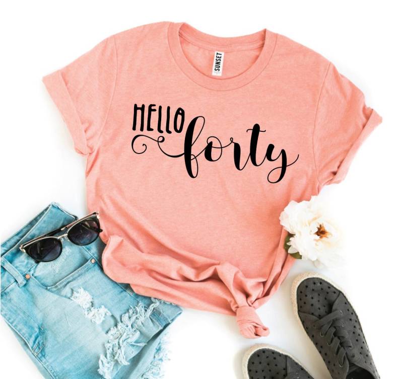 Hello Forty Shirt - Geburtstag Crew Shirts 40. Für Sie 40 Af-Forty Birthday 40Th Shirt-Birthday Party Mom Hello Forty Shirt - Geburtstag Crew Shirts 40. Für Sie 40 Af-Forty Birthday 40Th Shirt-Birthday Party Mom von ClothingByShane