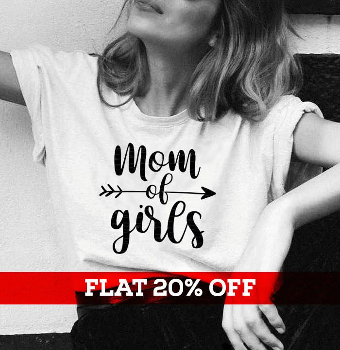Mom Of Girls Rundhals T-Shirt Tops Shirt Pfeil Muttertag Mamas Geschenke Für Mama Mutterschaft Neue Geschenk Mutter von ClothingByShane