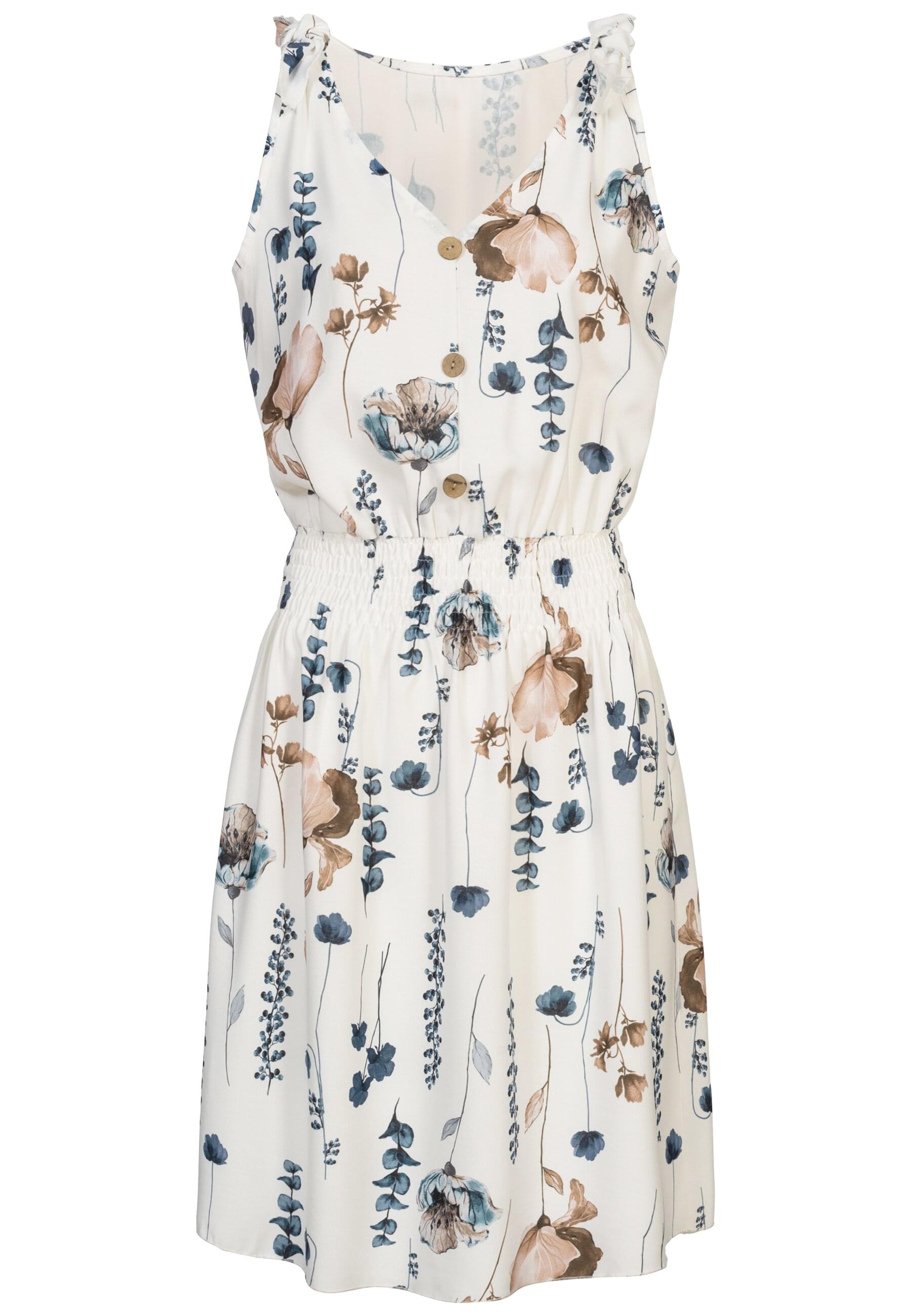 CLOUD 5IVE Shirtkleid "CLOUD 5IVE Dress with buttons and knot details floral print" 1 Stk. tlg. von Cloud 5ive