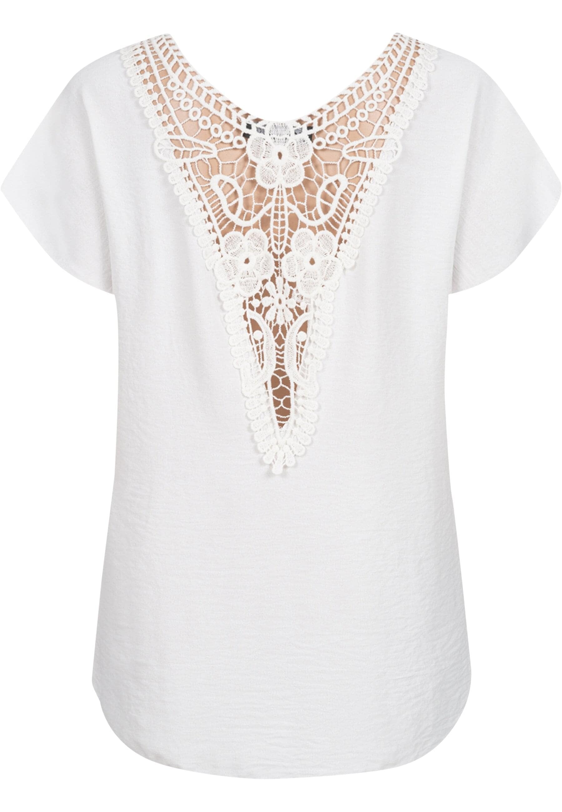 CLOUD 5IVE T-Shirt "CLOUD 5IVE Cloud5ive Damen Musselin Top mit Spitzenbesatz hinten" 1 Stk. tlg. von Cloud 5ive