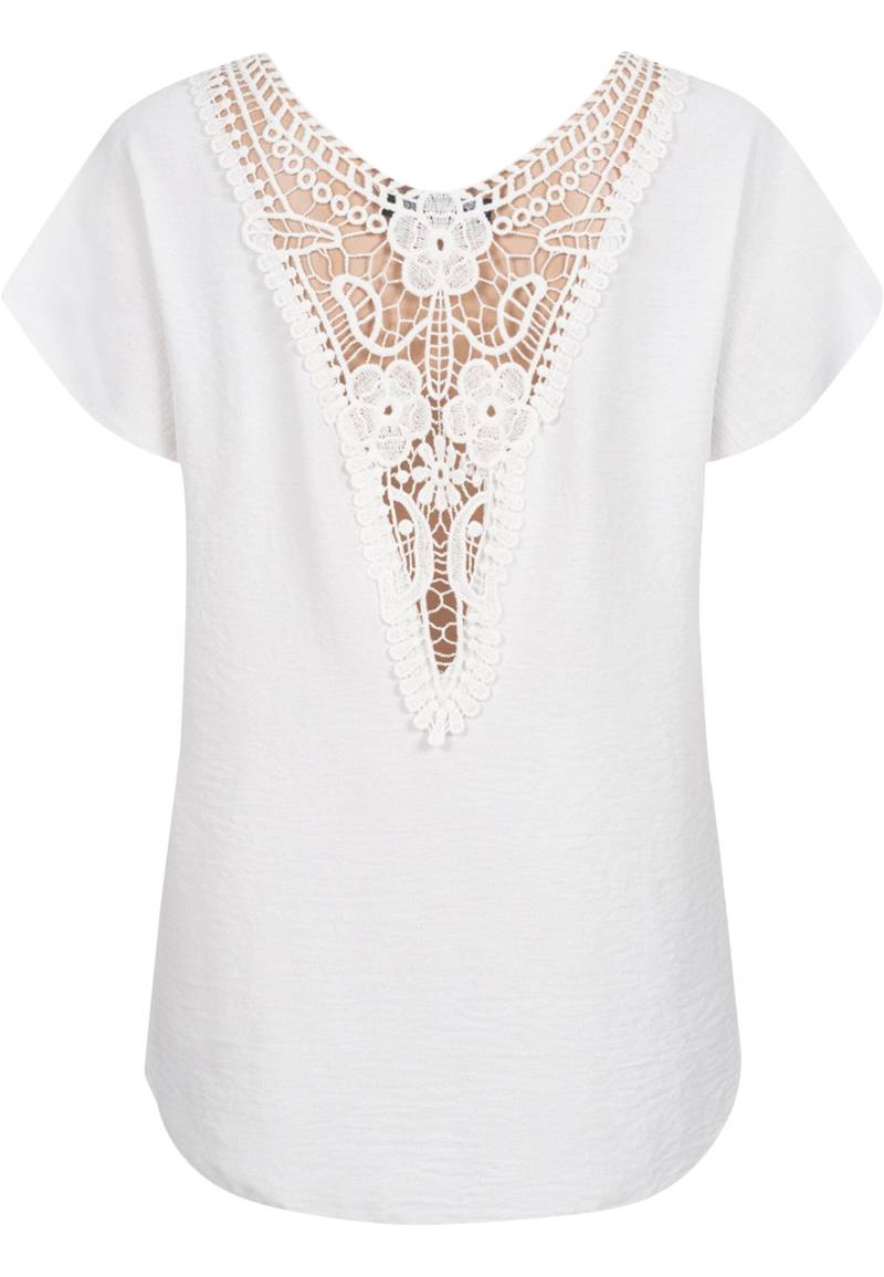 CLOUD 5IVE T-Shirt "CLOUD 5IVE Cloud5ive Damen Musselin Top mit Spitzenbesatz hinten" 1 Stk. tlg. von Cloud 5ive