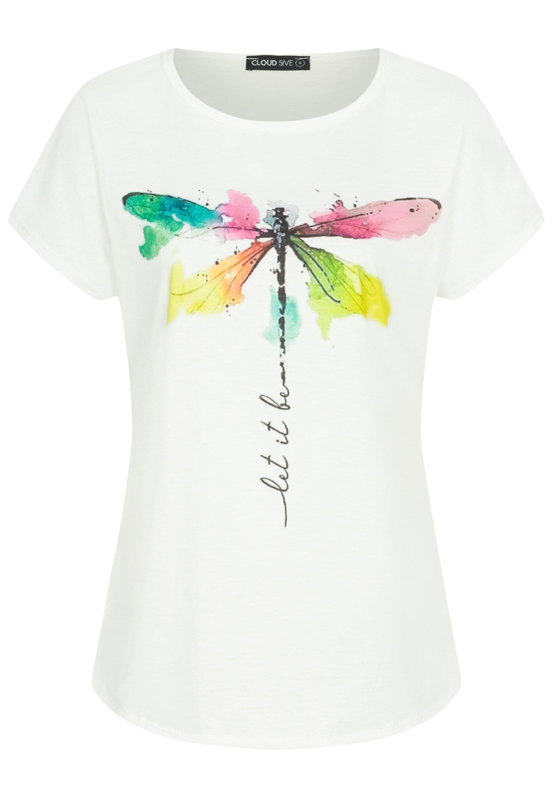 CLOUD 5IVE T-Shirt "CLOUD 5IVE Cloud5ive Damen Viskose T-Shirt mit Libellen Print" 1 Stk. tlg. von Cloud 5ive