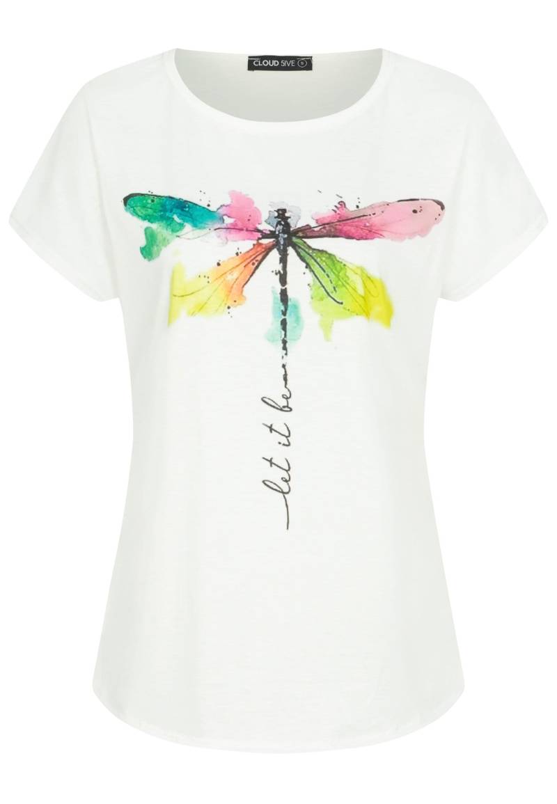 CLOUD 5IVE T-Shirt "CLOUD 5IVE Cloud5ive Damen Viskose T-Shirt mit Libellen Print" 1 Stk. tlg. von Cloud 5ive