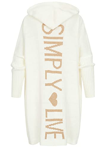 Cloud 5ive Damen Strickjacke Cardigan mit Simply Love Live Print von Cloud 5ive