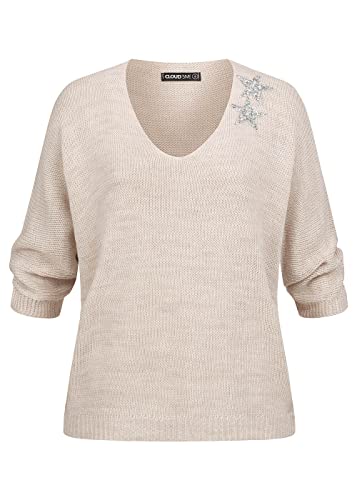 Cloud 5ive Damen Sweater mit Fledermausärmeln und 2 Sternen von Cloud 5ive