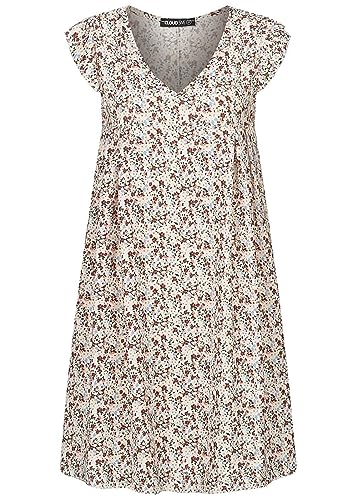 Cloud 5ive Damen V-Neck Kleid mit Flügelärmeln Ditsy Print von Cloud 5ive