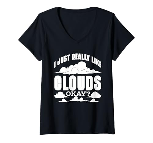 Damen Design aus Liebe zum Wolkendesign T-Shirt mit V-Ausschnitt Damen Design aus Liebe zum Wolkendesign T-Shirt mit V-Ausschnitt von Cloud Enthusiasts Unite