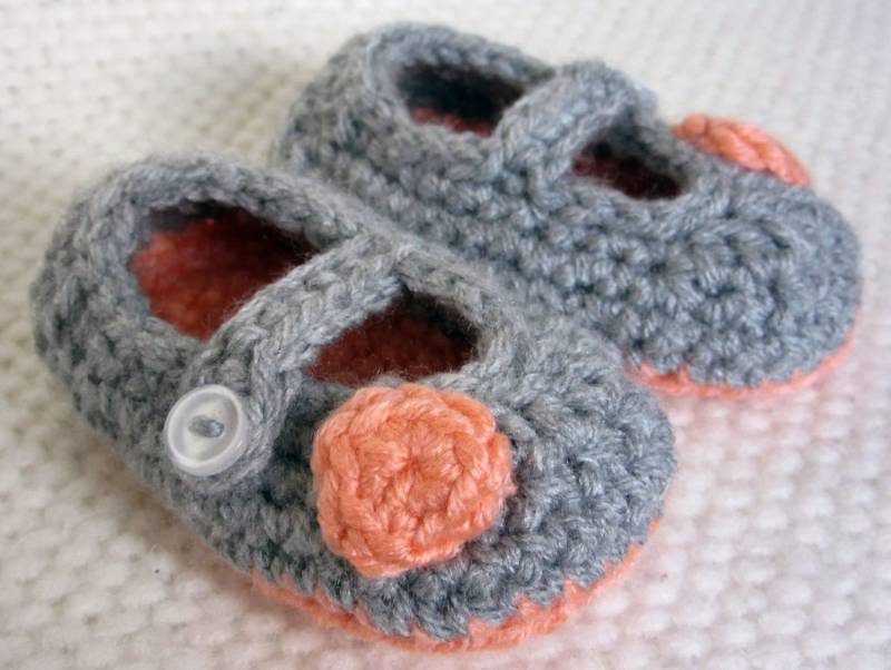 Gehäkelte Mary Jane Baby Booties, Gehäkelte Babyschuhe, Babyschuhe Mädchen, Baby-Mädchen-Booties, Babygeschenk, Baby-Duschegeschenk von Cloud3Designs