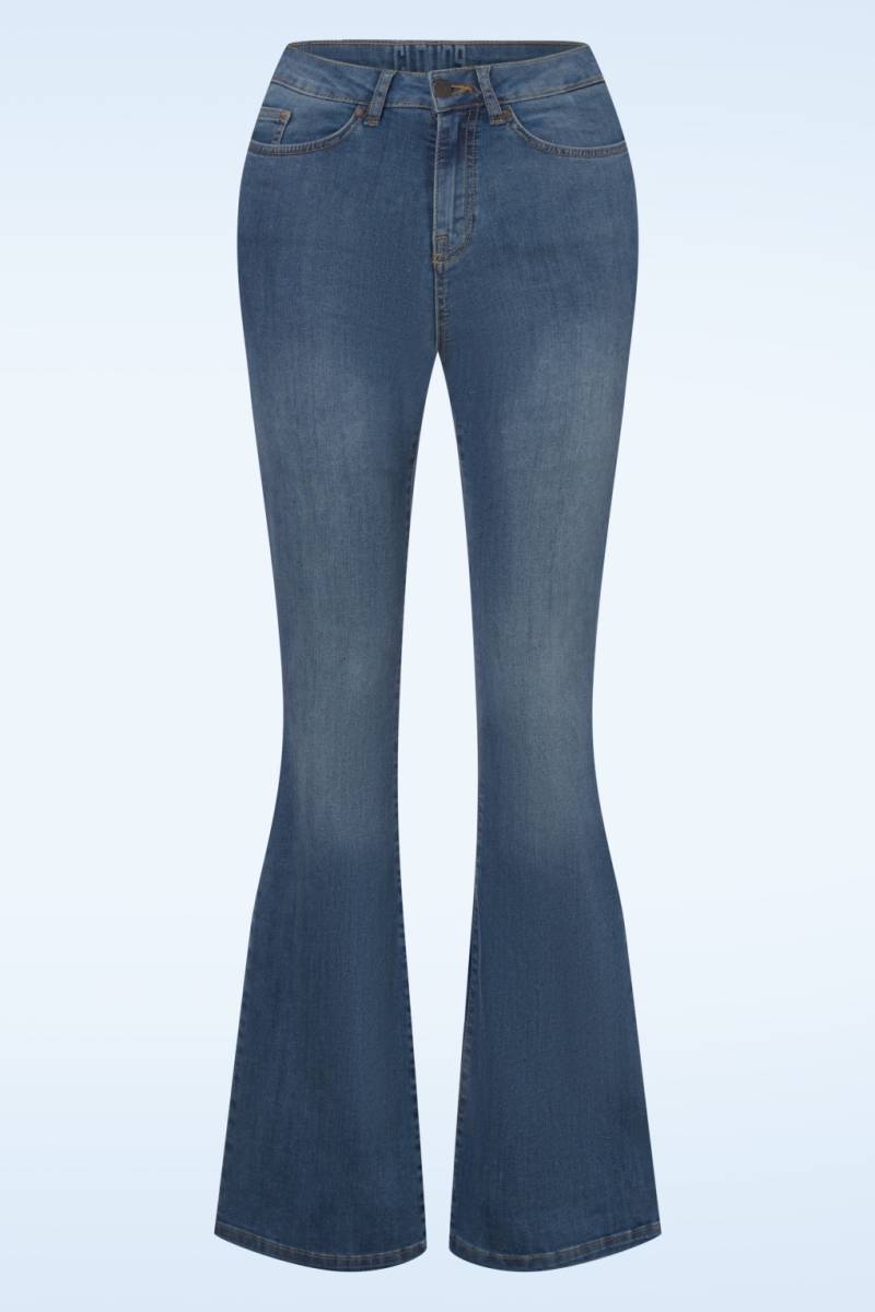 Dora Flared Jeans in Washed Hellblau von Cloud9